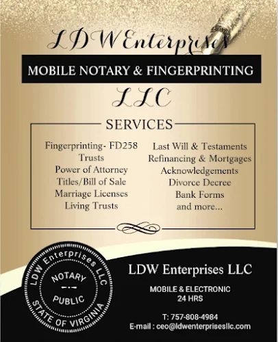 Norfolk, Virginia Beach & Hampton Roads Areas 24Hrs: Mobile Notary Public/Fingerprinting