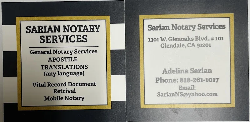 Sarian Notary Services - Apostille, Translations