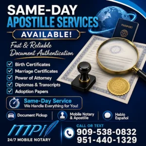 MPI 24/7 Mobile Notary & Apostille Services