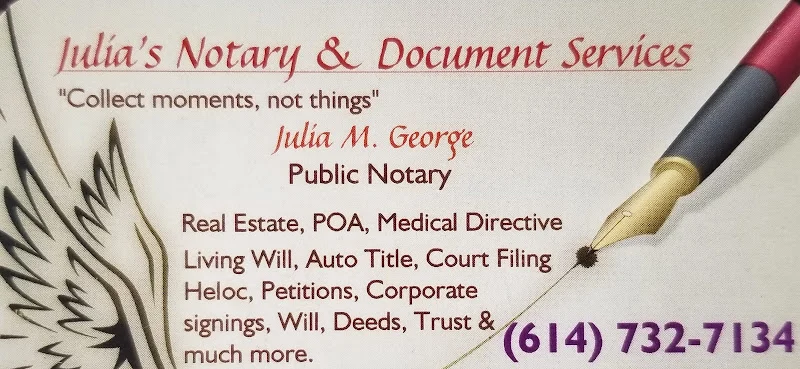 Julia's Notary & document services