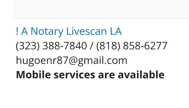 A Notary Livescan LA - By Appointment Only