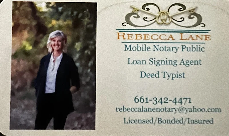 Rebecca Lane, Mobile Notary Public