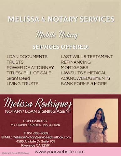 Melissa 4 Notary Services