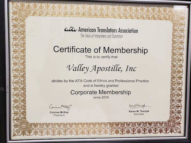 Valley Apostille