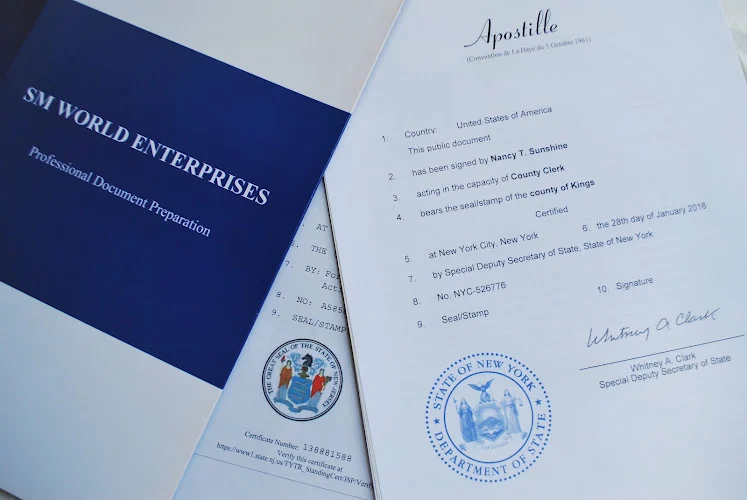 Apostille, Translations, Mobile Notary Public Services SM World Enterprises