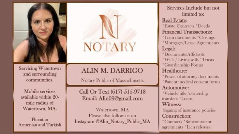 Alin - Notary Public of Massachusetts