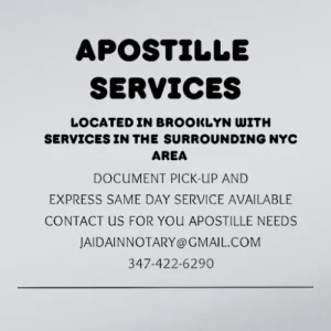 Jaidain Mobile Notary & Apostille Services