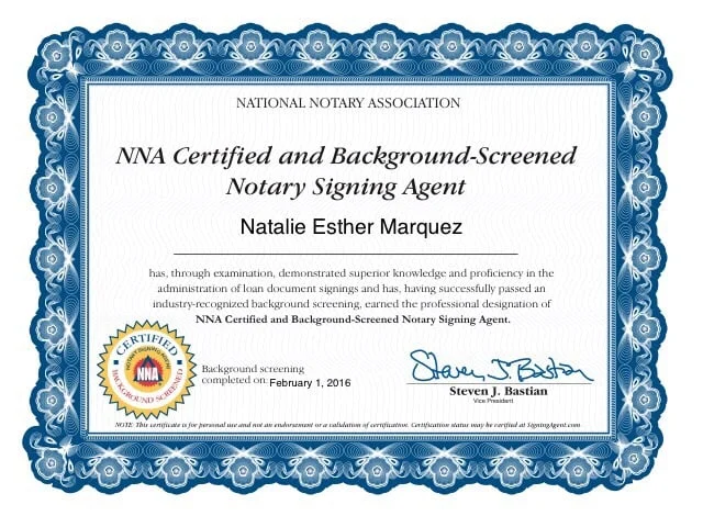 Notary Public Natalie - Mobile