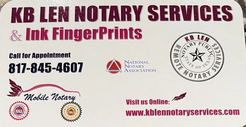 KB-Len Notary & FingerPrinting. Se Habla Espanol