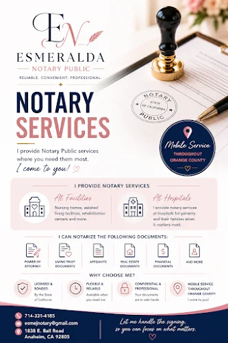 ESMERALDA'S MOBILE NOTARY PUBLIC AND APOSTILLE SERVICES