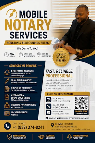 Houston Mobile Notary & Loan Signing Agent